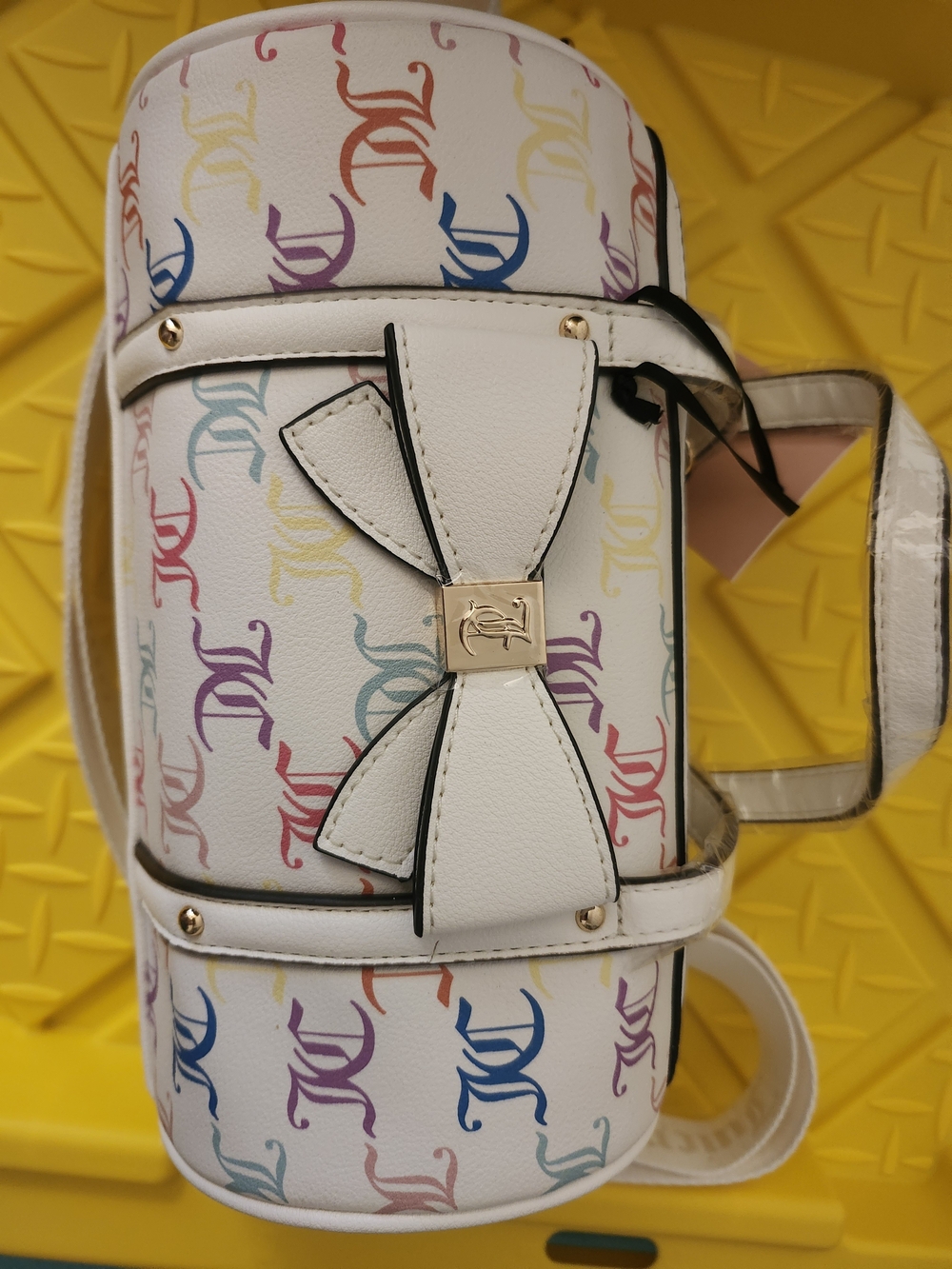 Juicy Couture Angel Mini Barrel Handbag with Bow Accent